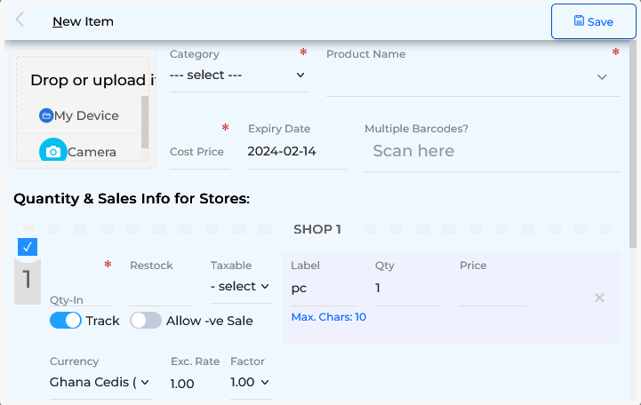 Create Category Form